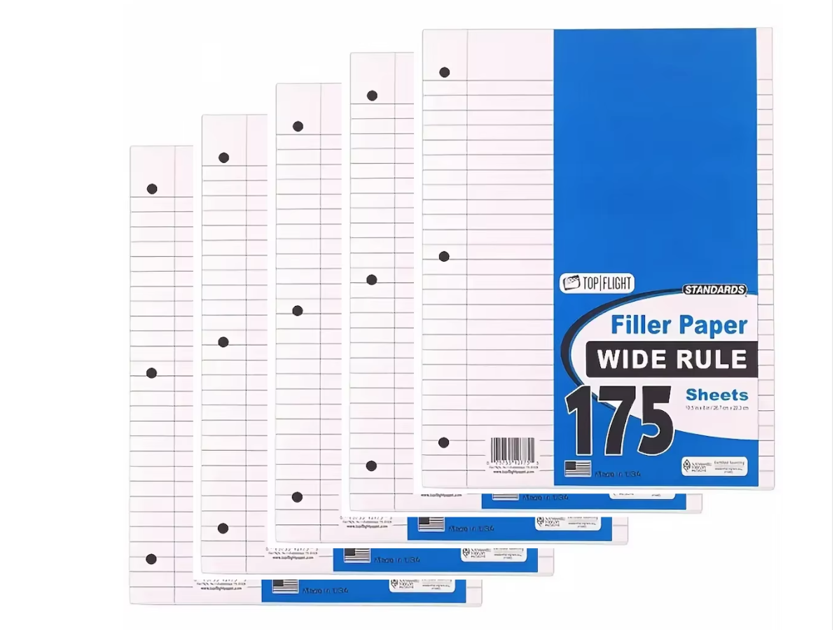 Wide Rule Filler Paper Notebook 4